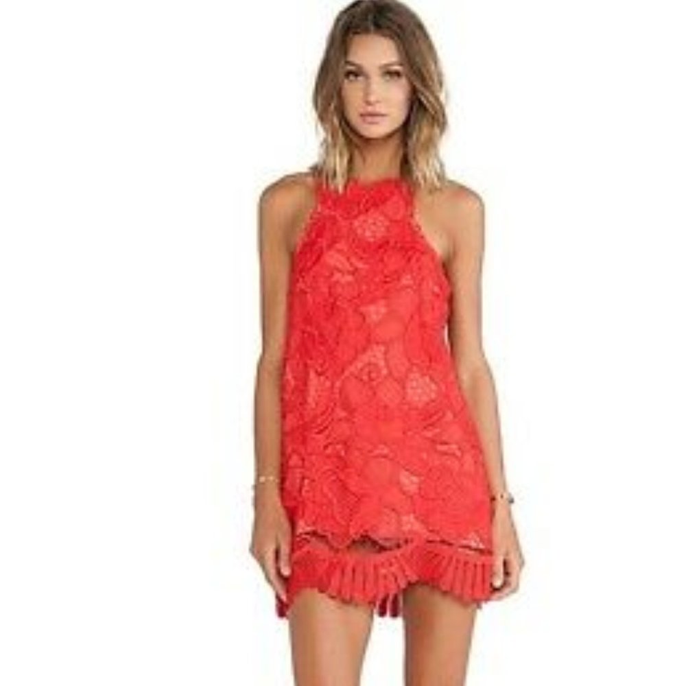 Lovers + Friends Coral Caspian Shift Dress